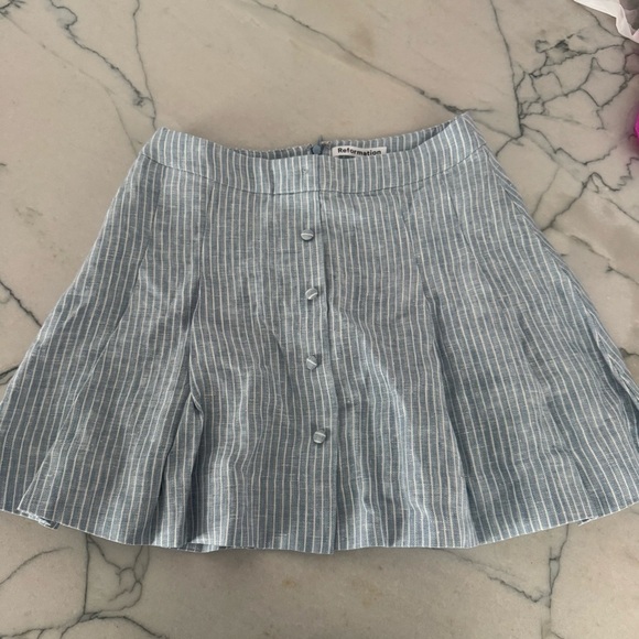 Reformation Mini Linen Skirt Size 0 B2105 - Picture 3 of 6